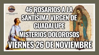 46 rosarios a la Virgen de Guadalupe Misterios Dolorosos  Guadalupano  Viernes 26 de noviembre [upl. by Harned]