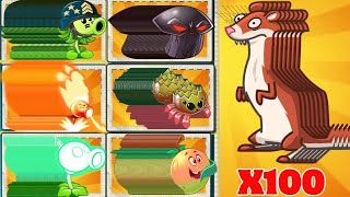 10 Plants Max Level Vs 100 Iceage Weasel Level 5 Custom Speed Who Will Win [upl. by Krystyna]