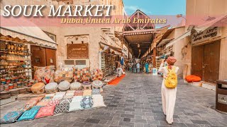 Dubai Souk Markets Gold Souk Deira Grand Souk and Bur Dubai Old Souk 4K Walking Tour  UAE 🇦🇪 [upl. by Tybalt]