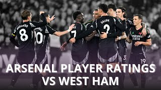 Arsenal player ratings vs West Ham [upl. by Allain]