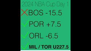 2024 NBA Cup Day 1  Betting Results [upl. by Wilona893]