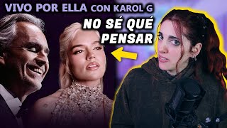 ANDREA BOCELLI amp KAROL G  VIVO POR ELLA Vocal Coach Reacciona [upl. by Dahsar]