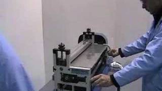 Roller Gluer Applies Acrylic Coating  Packaging and Manufacturing Adhesives  Glue Machinery Corp [upl. by Lledyl]