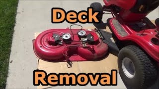 TroyBilt Pony  How to Remove Your Deck  Put it Back On [upl. by Anen]