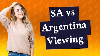 How to watch SA vs Argentina [upl. by Nellda]