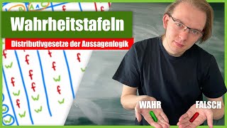 Distributivgesetze der Aussagenlogik  Beweis mit WahrheitstafelnWahrheitstabellen [upl. by Laohcin]