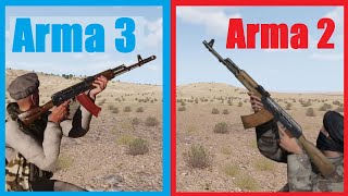 Arma 2 Vs Arma 3 Comparison with Same Map Units Weapons [upl. by Ymorej]