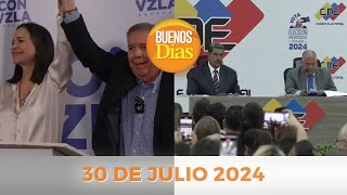 Noticias en la Mañana en Vivo ☀️ Buenos Días Martes 30 de Julio de 2024  Venezuela [upl. by Arahset]