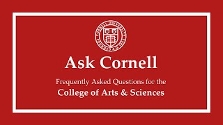 Ask Cornell College of Arts amp Sciences [upl. by Edea]