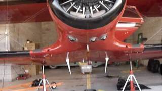 Staggerwing D17S Gear Retraction on jacks [upl. by Milone]