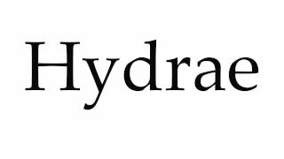 How to Pronounce Hydrae [upl. by Nelie]