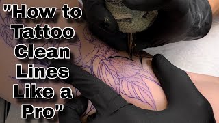 Lining tattoo techniques  how to tattoo perfect lines  lining tattoo  3RL 😎 [upl. by Gunzburg]