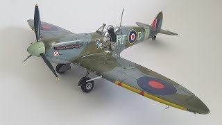 Hobby Boss 132 Spitfire Mk Vb Part 6 Weathering and final reveal [upl. by Gwenora618]