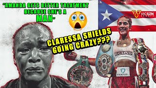 🚨SHOCKING🚨 Claressa Shields TAKES A SHOT at Amanda Serrano🇵🇷 while ATTACKING mens boxing‼️ [upl. by Notnirt]