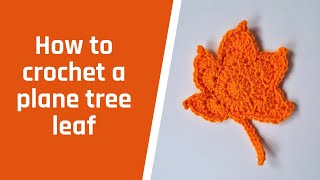 How to crochet a plane tree leaf [upl. by Akamahs391]