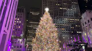 Iluminacion del Arbol🎄del Rockefeller CenterNueva York [upl. by Aekan]