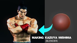 Blender  Creating Kazuya mishima Time lapse [upl. by Winn]