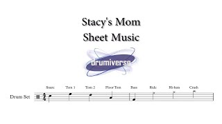 Stacys Mom by Fountains of Wayne  Drum Score Request 18 [upl. by Guidotti]