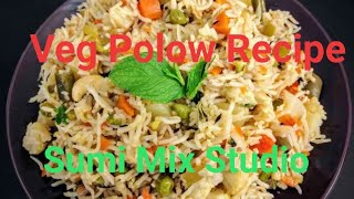 Simple Veg polow Recipe [upl. by Nelsen]