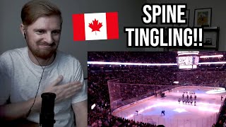 Reaction To Canadians Finishing The US National Anthem At Hockey Game [upl. by Puttergill]