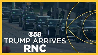 RNC Anticipation builds as Trump arrives in Milwaukee [upl. by Manoop]