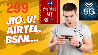 Jio airtel Voda bsnl free mobile recharge 299 free recharge viralvideo jio video jesus trending [upl. by Htur]