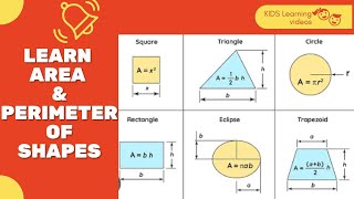 Area and perimeter formulas for all shapes Grade 5 [upl. by Aticnemrac]