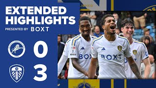 Extended highlights  Millwall 03 Leeds United  Superb away win at The Den [upl. by Ellehsar148]