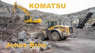 Fuel saving Komatsu HB365 and WA500 quarrying operation [upl. by Ariuqahs]