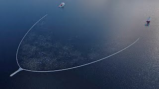 The Ocean Cleanup begins cleaning the Great Pacific Garbage Patch [upl. by Hsakaa501]