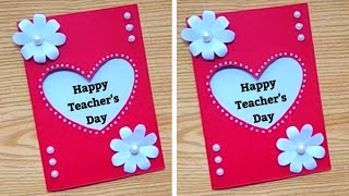 DIY  Beautiful Teachers Day Card  How to make teachers day card  teachers day card idea [upl. by Nahtnahoj]