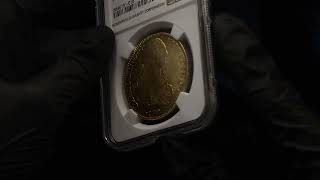 Lot 367 Mexico 8 Escudos 1797 Mo FM NGC AU53 [upl. by Neitsabes]