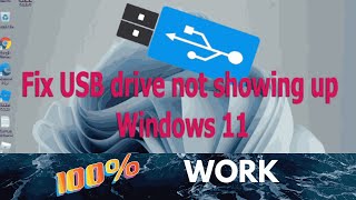 How to fix USB drive not showing up windows 11 [upl. by Adianez]