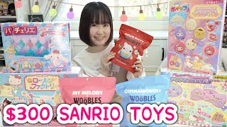 300 SANRIO CRAFTING TOYS and WOOBLES x sanrio [upl. by Scrogan684]