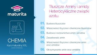 24 Tłuszcze aminy amidy  Kurs maturalny z chemii  demo kursu XXL [upl. by Peters]