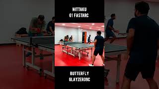 Nittaku G1 Fastarc Vs Butterfly Glayzer 09C 🏓🎇🏓 [upl. by Neitsirhc]