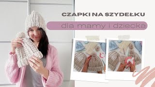 Czapki na szydełku dla mamy i dziecka  crochet beanie for mommy and baby [upl. by Enahpad302]