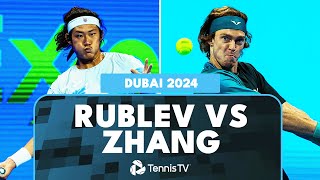 Andrey Rublev vs Zhizhen Zhang Match Highlights  Dubai 2024 [upl. by Ajan]