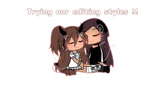 Trying each others art styles  not og collab w CrumbleBerri ❤️🎀 [upl. by Llehcnom]