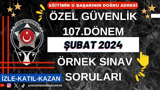 Özel Güvenlik 107 108 Dönem Sınavı Örnek Sınav Soruları Özel Güvenlik Sınav Soruları 2024 [upl. by Russon]