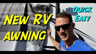 How To Easily Replace RV Awning Fabric with ShadePro [upl. by Noivaz848]