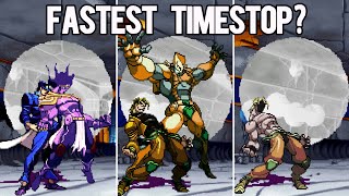 Who has the Fastest Timestop in JoJo [upl. by Resa165]