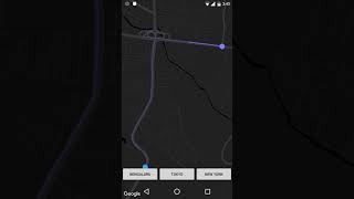 google map route animation on android  trail [upl. by Gladi]