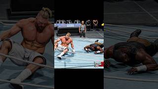 Brock Lesnar vs Omos shorts wwe wwe2k24 [upl. by Asiluj]