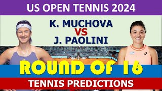 Karolína Muchová vs Jasmine Paolini  US Open 2024 wta match live today [upl. by Yantruoc]