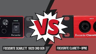 Focusrite Clarett 8Pre vs Scarlett 18i20 3rd no talking [upl. by Neerbas]