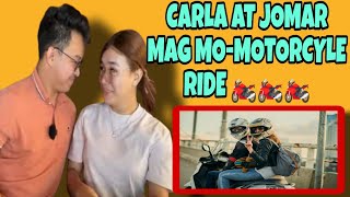 JOMAR AT CARLA MAG MOMOTORCYCLE RIDE  SAAN KAYA SILA PUPUNTA [upl. by Elfie]