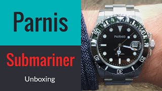 Parnis Submariner Unboxing Best Rolex Homage under 100 PART 1 [upl. by Safoelc]