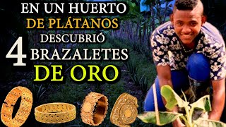 EN HUERTO de PLÁTANOS DESCUBRIÓ BRAZALETES DE ORO MUY ANTIGUOS en CORDOBA VERACRUZ [upl. by Aisemaj]