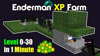 Minecraft Enderman XP Farm Tutorial 120  Easy Super Fast XP Farm [upl. by Ynar913]